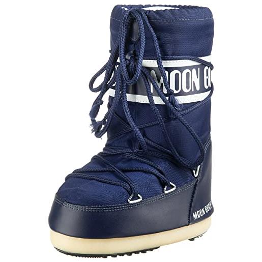 Moon Boot nylon, stivali invernali unisex bambini, blu (blue), 23-26