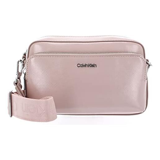 Calvin Klein ck must camera bag lg saffiano k60k609888, borse a tracolla donna, rosa (spring rose), os