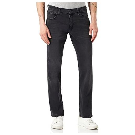 Wrangler greensboro jeans, nero black light dirt, 34w / 36l uomo