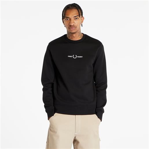 FRED PERRY embroidered sweatshirt black