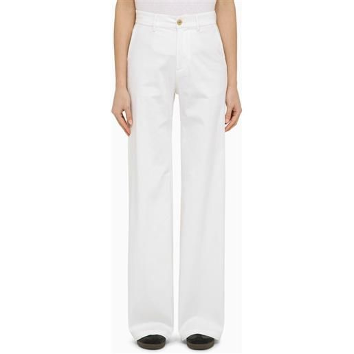 Department 5 pantalone ampio misa bianco in cotone