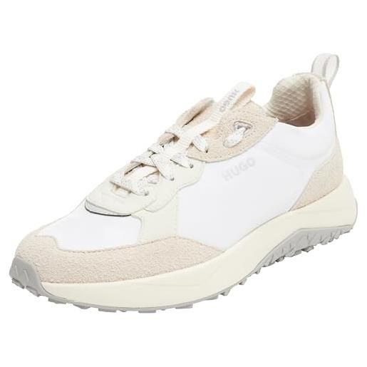 HUGO kane_runn_nysd, scarpe da ginnastica donna, bianco opalino, 42 eu