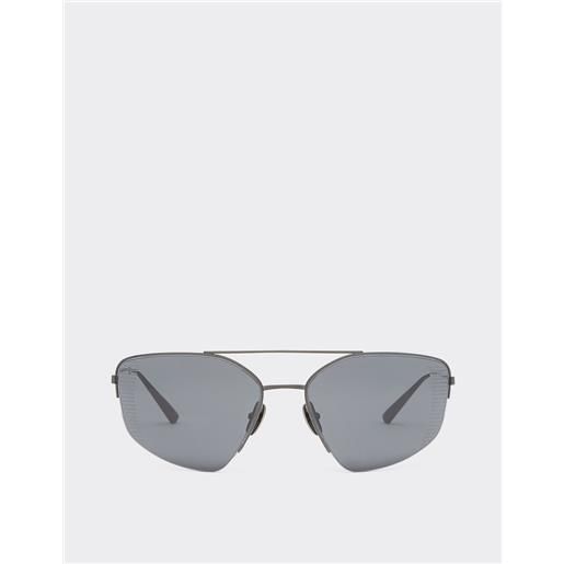 Ferrari occhiale da sole Ferrari in titanio nero con lenti grigie polarizzate