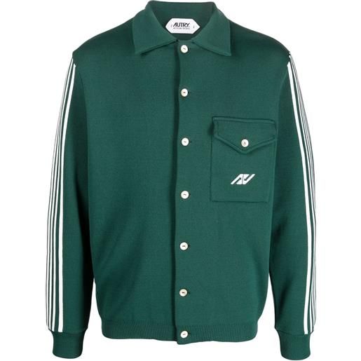 Autry giacca-camicia con ricamo - verde