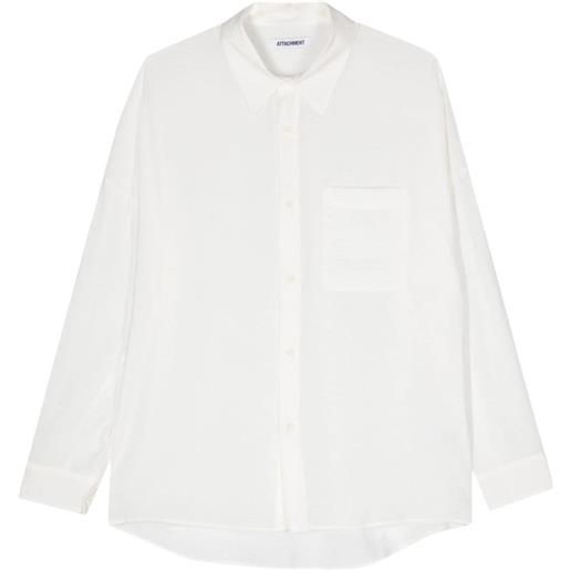Attachment camicia con effetto stropicciato - bianco