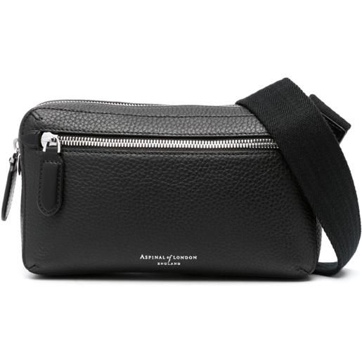 Aspinal Of London reporter compact leather crossbody bag - nero