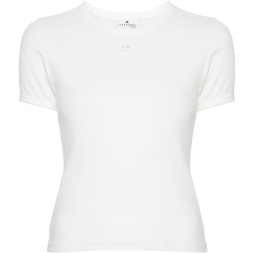Courrèges t-shirt reedition contrast - bianco