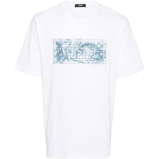 Versace t-shirt con ricamo - bianco