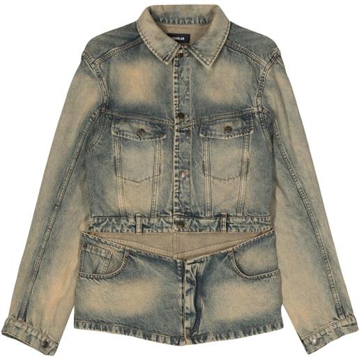 EGONlab. giacca denim con cut-out - blu