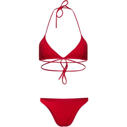 LIDO set bikini a triangolo tredici a coste - rosso
