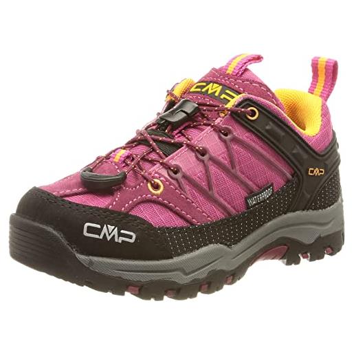 CMP kids rigel low trekking shoes kids wp, scarpe da trekking unisex - bambini e ragazzi, b. Blue-gecko, 28 eu