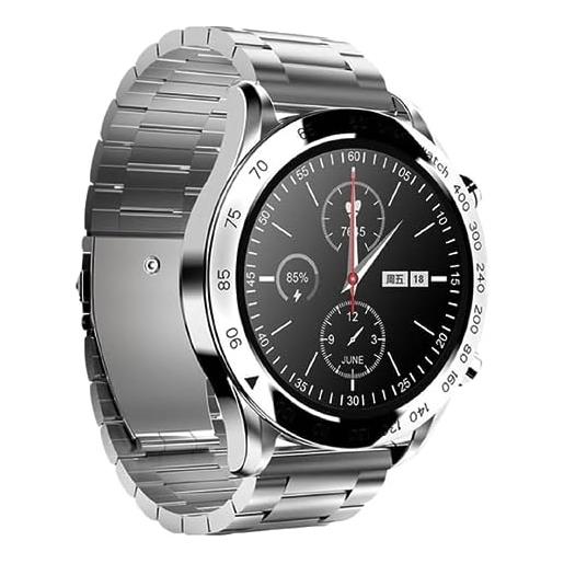 HiFuture future. Go pro smartwatch uomo: acciaio 1.32 inossidabile orologio fitness con contapassi cardiofrequenzimetro, 24 modalit sportivo, impermeabile 3atm per android e ios