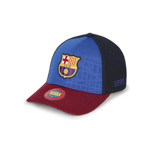 FC Barcelona - cappellino con visiera ufficiale stadium junior barça, unisex bambini e ragazzi, taglia unica