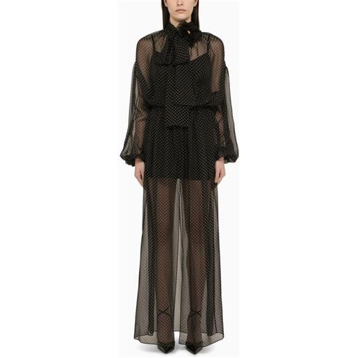 Dolce&Gabbana abito lungo a pois in seta