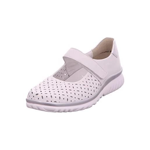 Semler lena-h, scarpa mary jane donna, bianco argento, 38 eu