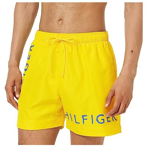 Tommy Hilfiger pantaloncino da bagno uomo lunghezza media, giallo (vivid yellow), l