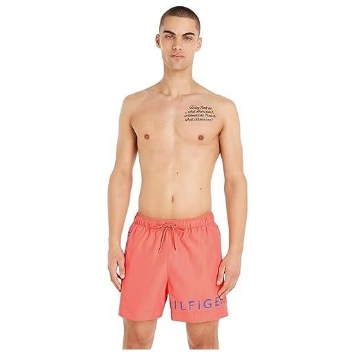 Tommy Hilfiger pantaloncino da bagno uomo lunghezza media, arancione (peach dusk), l