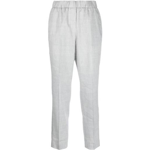 Peserico pantaloni crop elasticizzati - grigio