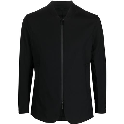 Emporio Armani giacca impermeabile con zip - nero