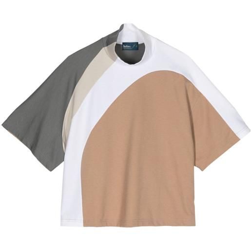Kolor t-shirt con inserti - marrone