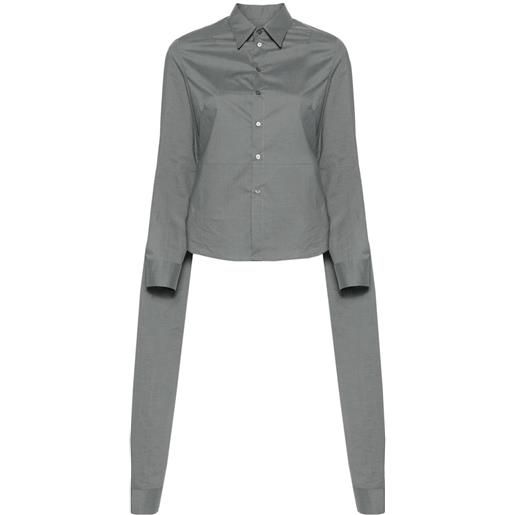 MM6 Maison Margiela camicia con maniche doppie - grigio
