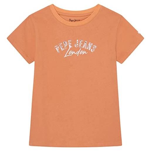 Pepe Jeans gervera, t-shirt bambine e ragazze, arrancione (peach), 14 anni