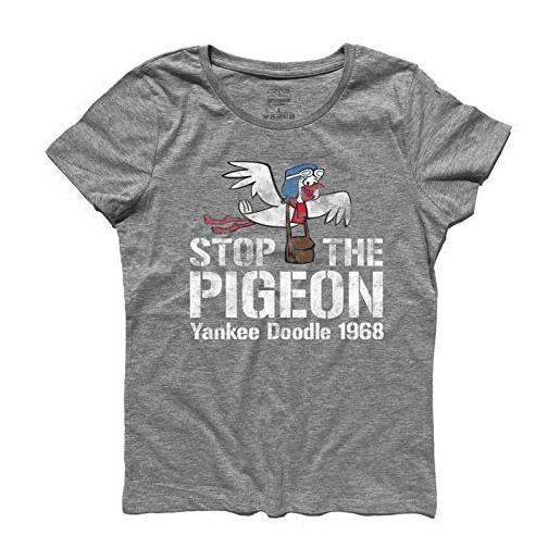 3stylershop women's t-shirt stop the pigeon yankee doodle inspired by wacky races