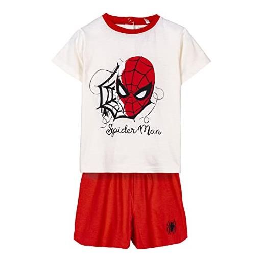 CERDÁ LIFE'S LITTLE MOMENTS corto single jersey pigiama estivo di spiderman per bambini colore rosso e grigio, multicolore, taglia unica unisex kids