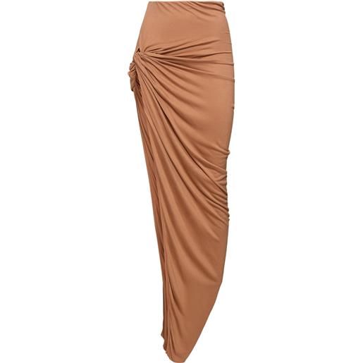 RICK OWENS edfu twist-side split asymmetric skirt