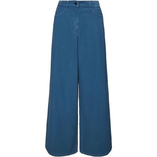 THE ROW chan velvet mid rise wide pants