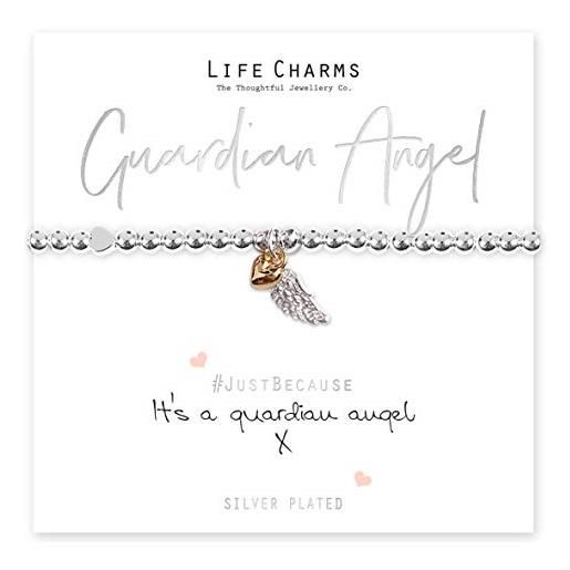 Life Charms braccialetto con ciondolo a forma di angelo custode
