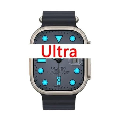 DEJJYYYZ 2024 originale hk8 pro max ultra gen 2 smart watch uomo 49mm amoled 2.15 pollici high refresh nfc chatgpt smartwatch pk hello watch 3plus (nero)
