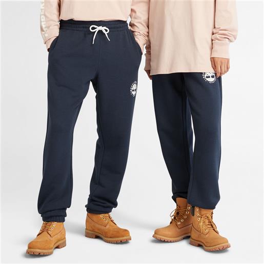 Timberland pantaloni sportivi con logo refibra all gender in blu marino blu marino unisex