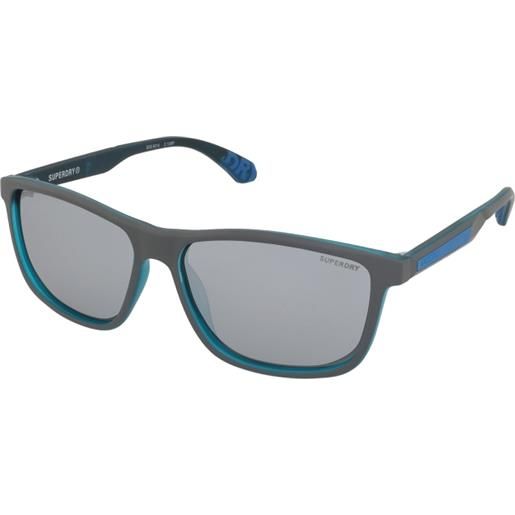 Superdry sds 5014 108p | occhiali da sole graduati o non graduati | unisex | plastica | rettangolari | grigio | adrialenti