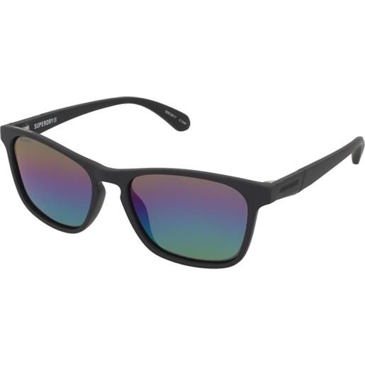 Superdry sds 5017 104p | occhiali da sole graduati o non graduati | unisex | plastica | quadrati | nero | adrialenti