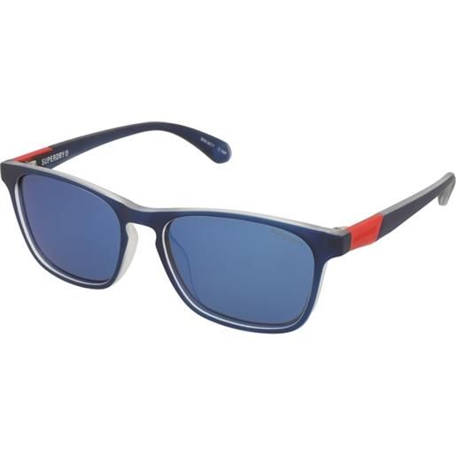Superdry sds 5017 106p | occhiali da sole graduati o non graduati | unisex | plastica | quadrati | blu | adrialenti