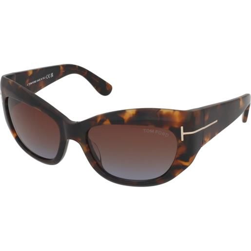 Tom Ford brianna ft1065 52f | occhiali da sole graduati o non graduati | plastica | cat eye | havana, marrone | adrialenti