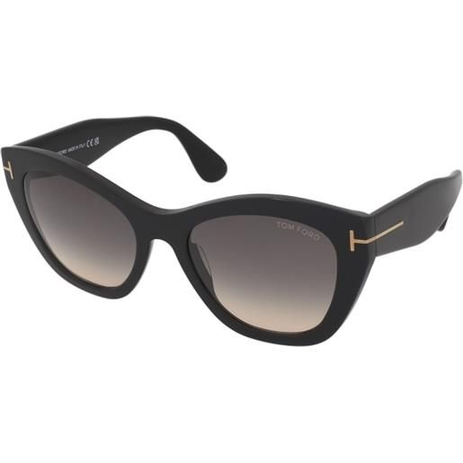 Tom Ford cara ft0940 01b | occhiali da sole graduati o non graduati | prova online | plastica | cat eye | nero | adrialenti