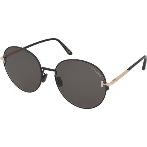 Tom Ford ft0966-k 01a | occhiali da sole graduati o non graduati | unisex | metallo | tondi | nero | adrialenti