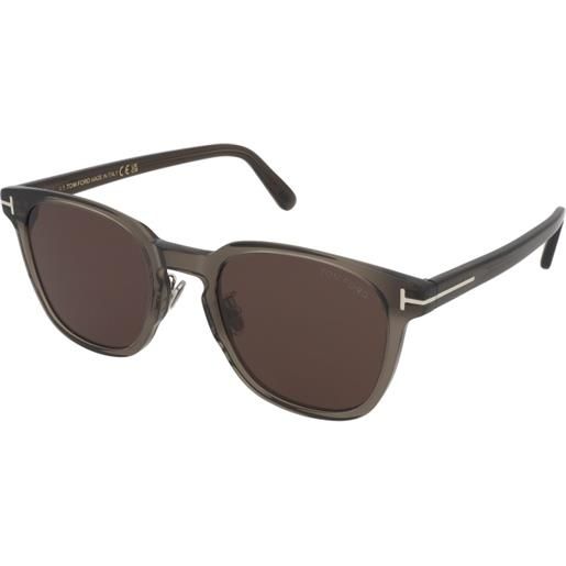 Tom Ford ft1051-k 20e | occhiali da sole graduati o non graduati | unisex | plastica | quadrati | marrone, trasparente | adrialenti