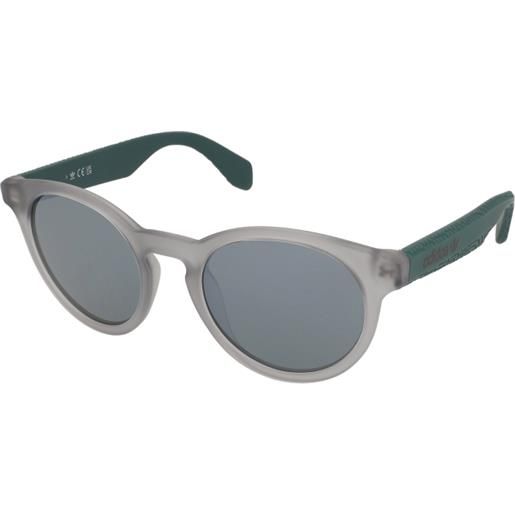 Adidas or0056 20q | occhiali da sole sportivi | prova online | unisex | plastica | tondi | grigio, trasparente | adrialenti