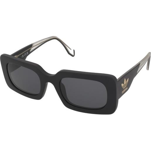 Adidas or0076 02a | occhiali da sole sportivi | unisex | plastica | rettangolari | nero | adrialenti