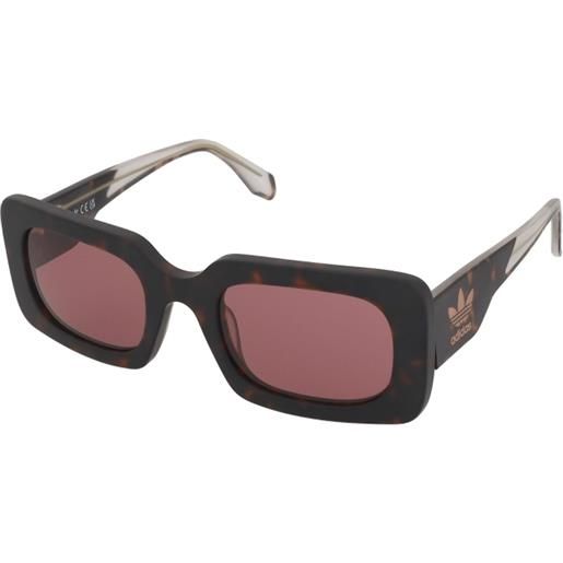 Adidas or0076 52s | occhiali da sole sportivi | unisex | plastica | rettangolari | havana, marrone | adrialenti