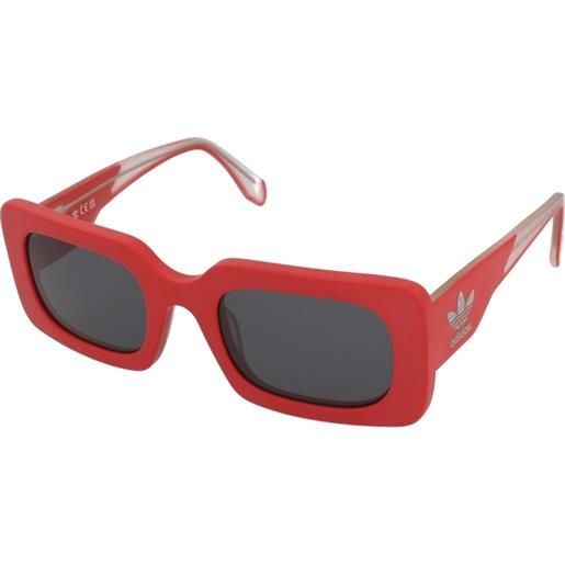 Adidas or0076 67a | occhiali da sole sportivi | unisex | plastica | rettangolari | rosso | adrialenti