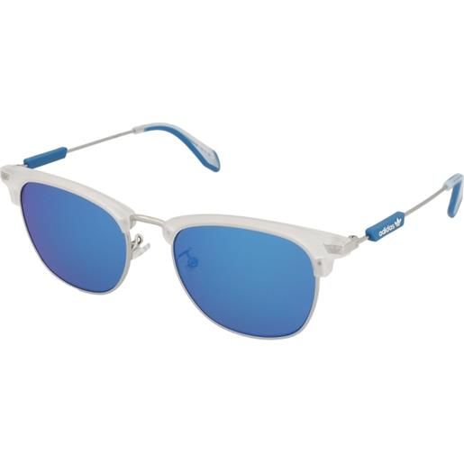 Adidas or0083 26x | occhiali da sole sportivi | unisex | metallo | browline | trasparente, argento | adrialenti