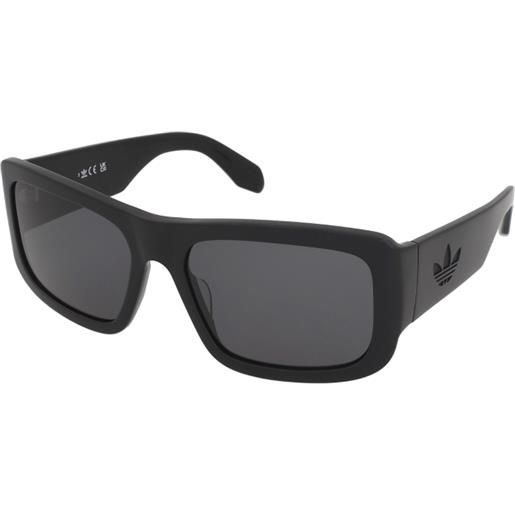 Adidas or0090 01a | occhiali da sole sportivi | unisex | plastica | rettangolari | nero | adrialenti