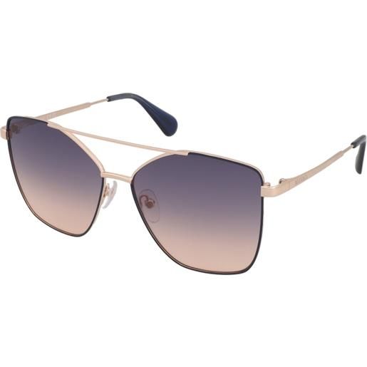 MAX&Co. mo0062 28w | occhiali da sole graduati o non graduati | metallo | farfalla | blu, oro rosa | adrialenti