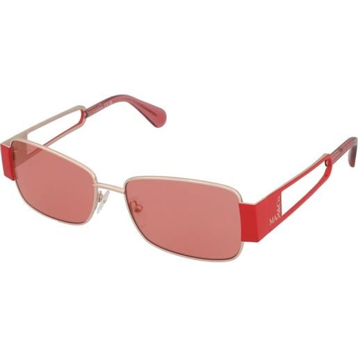 MAX&Co. mo0070 28s | occhiali da sole graduati o non graduati | metallo | rettangolari | oro | adrialenti