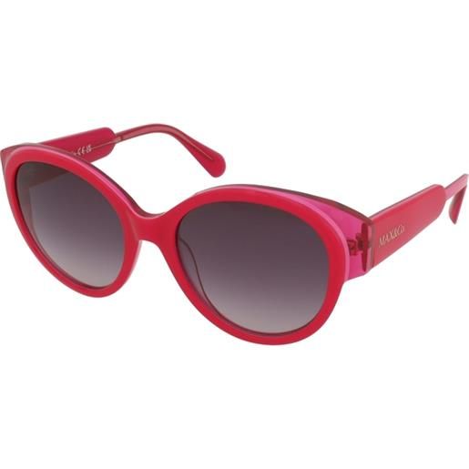MAX&Co. mo0076 72b | occhiali da sole graduati o non graduati | plastica | tondi | rosa | adrialenti