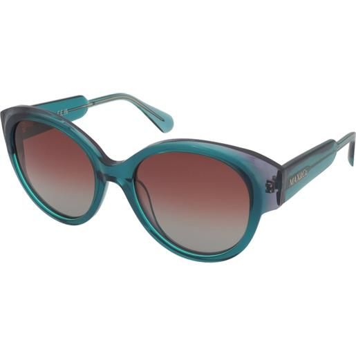 MAX&Co. mo0076 98p | occhiali da sole graduati o non graduati | plastica | tondi | verde, trasparente | adrialenti